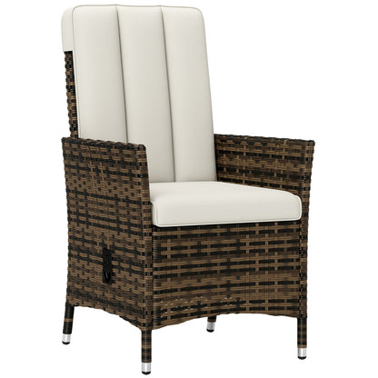 105°-150° Reclining Rattan Chair - Cream