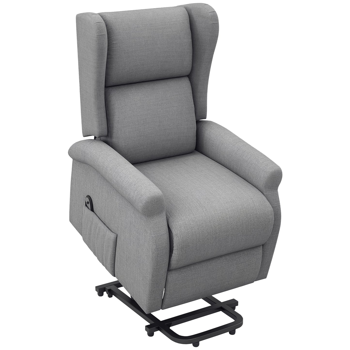 Power Lift Recliner Armchair, Electric Lift Chair for Elderly, Fabric Riser and Reclining Chair with Remote Control