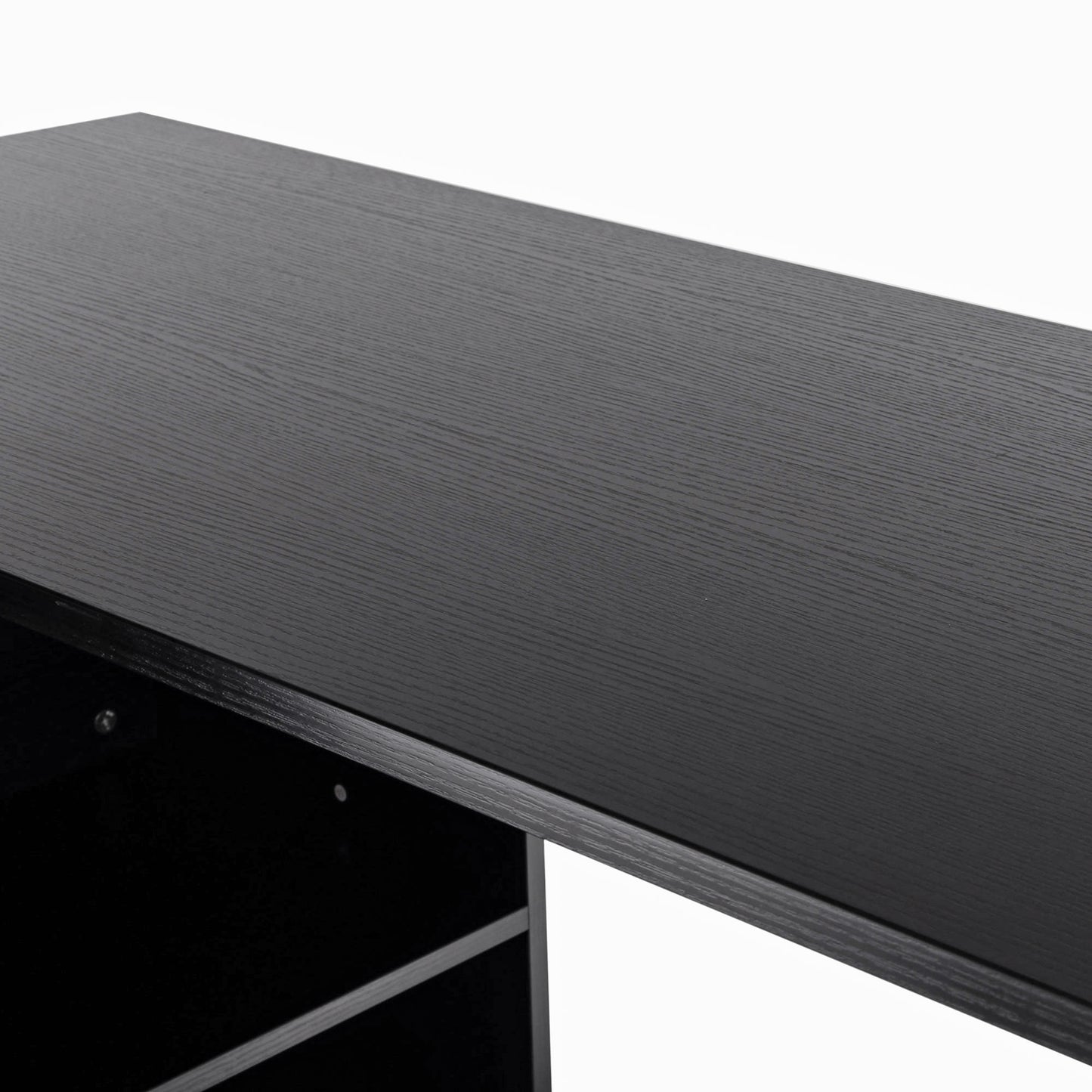 L Shaped Computer Desk, Reversible Home Office Desk with Drawers, File Cabinet and Storage Shelves, Study Table