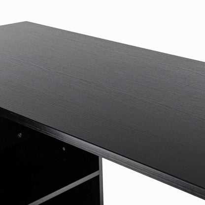 L Shaped Computer Desk, Reversible Home Office Desk with Drawers, File Cabinet and Storage Shelves, Study Table
