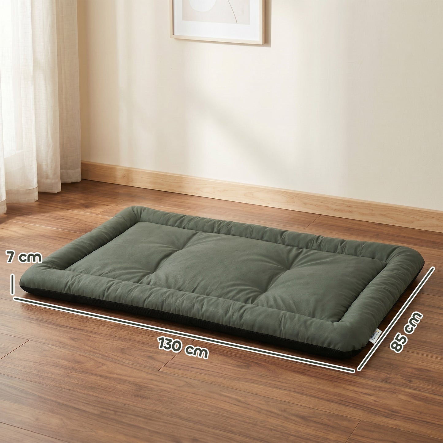 Waterproof Dog Bed, Foldable Pet Bed with Anti-Slip Bottom, Machine Washable for Large Dogs and Cats, 130 x 85 x 7 cm