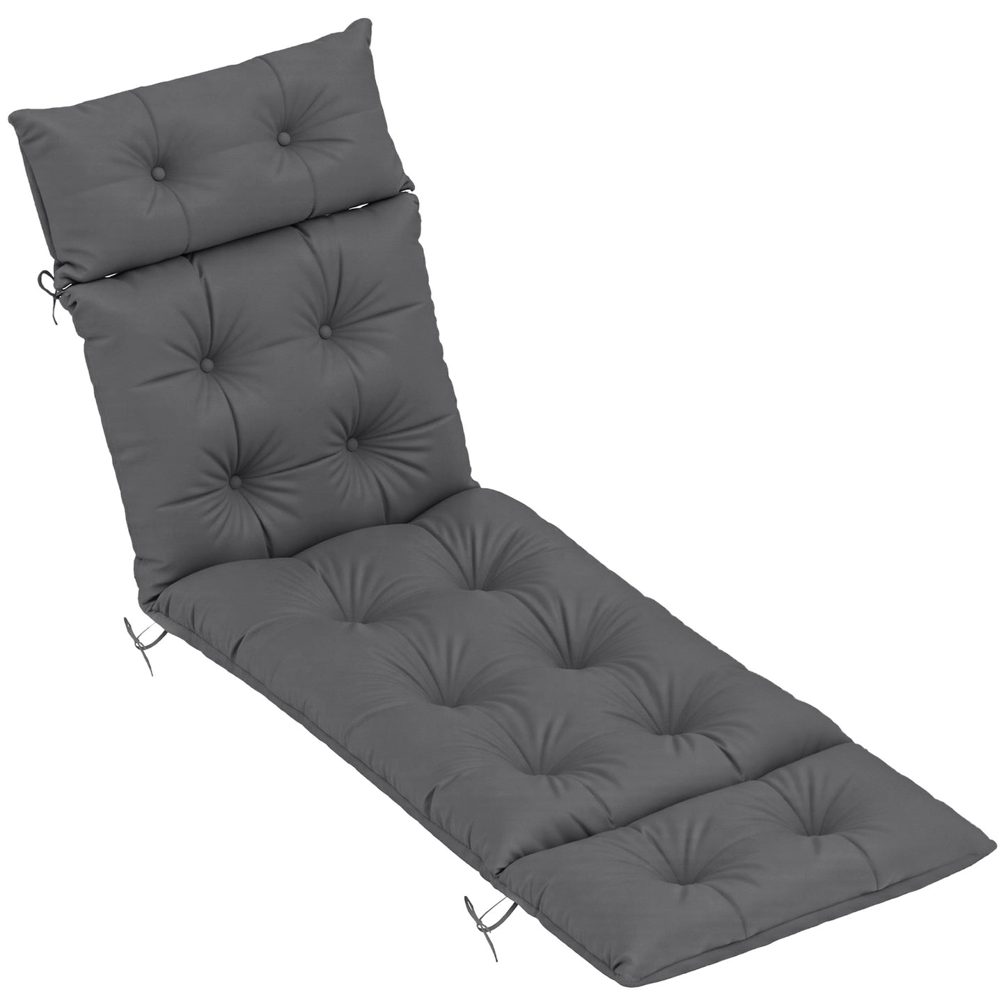 Sun Lounger Cushion Only, 190 x 56 x 10 cm Garden Lounge Chair Cushion, UPF20+ 220gsm Fabric