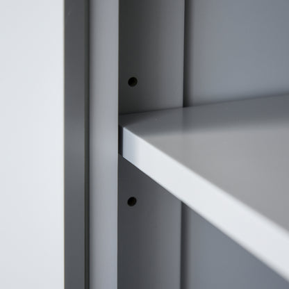 Multi-Storage Mid-Century Kitchen Cabinet - Grey