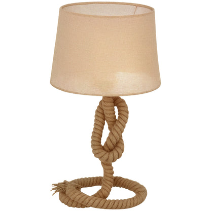 Nautical Table Lamp with Fabric Shade – Beige