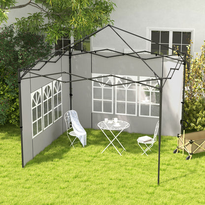 Gazebo Side Panels, Sides Replacement with Window for 3x3(m) or 3x6m Gazebo Canopy, 2 Pack, White
