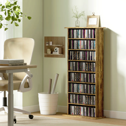 360 CD Storage Unit - Rustic Brown