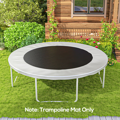 Replacement Trampoline Mat with Spring Pull Tool, 72 V-Hooks, for 12ft Trampoline using 14cm Springs, Black