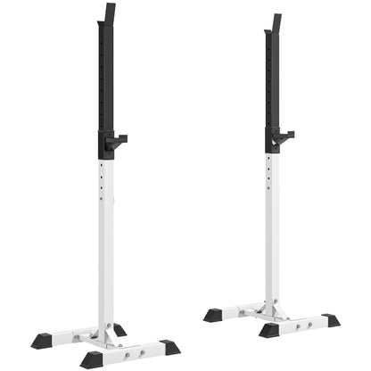 Heavy Duty Weight Bar Barbell Squat Stand Barbell Rack Spotter, for Home, Gym - Black