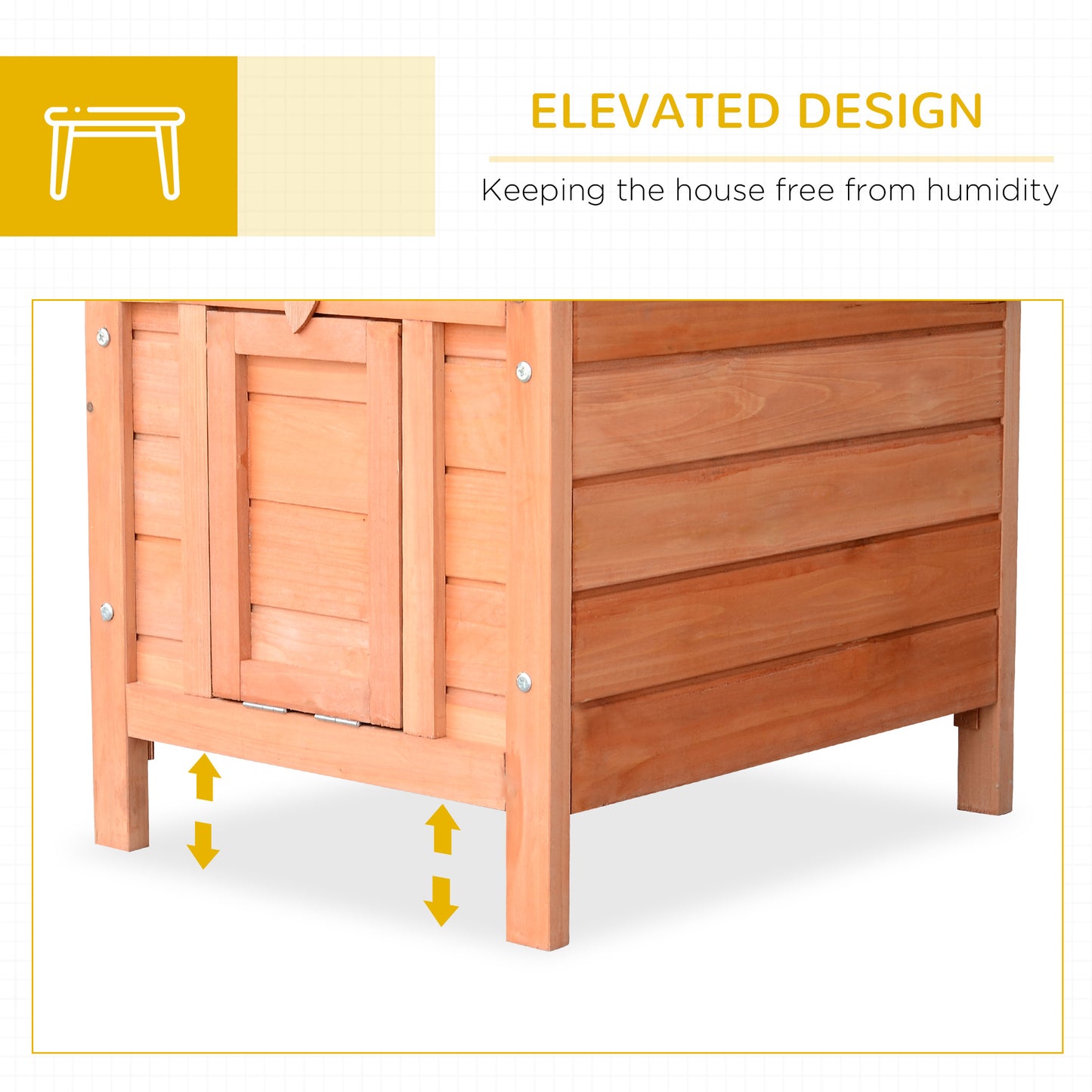 Wooden Rabbit Hutch Outdoor, Guinea Pig Hutch, Rabbit Hideaway, Cat House, Bunny Cage Small Animal House with Openable Roof