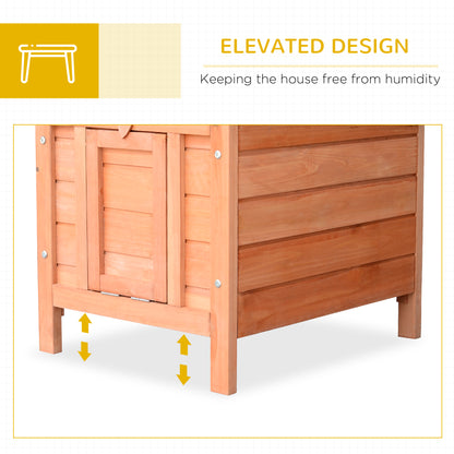 Wooden Rabbit Hutch Outdoor, Guinea Pig Hutch, Rabbit Hideaway, Cat House, Bunny Cage Small Animal House with Openable Roof