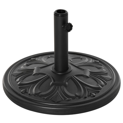 13kg Round Parasol Base Sun Umbrella Weight Stand Holder Patio Outdoor Garden, Black