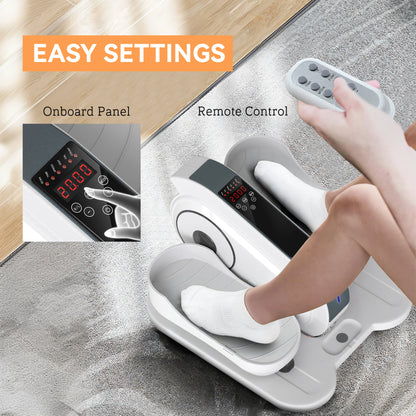 Under Desk Elliptical Machine, Seated Pedal Exerciser, Mini Electric Elliptical Machine for Seniors with LCD Monitor