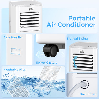 5000 BTU Portable Air Conditioner, 4-in-1 Air Conditioning Unit, Dehumidifier, Cooling, Fan, Sleep Mode, with Remote Control