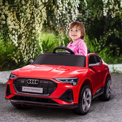Audi E-tron Licensed 12V Kids Electric Ride on, Electric Car for Kids, with Parental Remote, Music Lights MP3