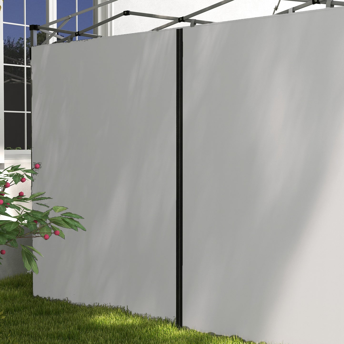 Set of Two 3 x 3(m) Replacement Zipped Gazebo Walls - Grey