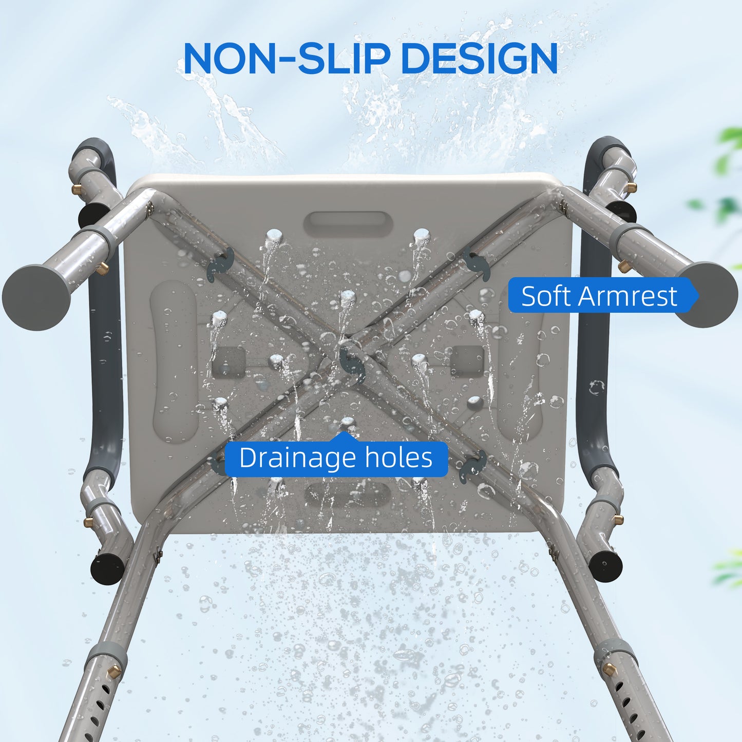 57-69cm Aluminium Frame Bath Seat