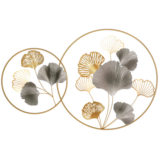 Large Metal Wall Art, Modern Hanging Wall Sculpture with Unique Multi-leaf Design
