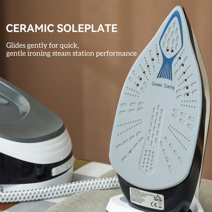 Steam Generator Iron, Energy-Saving, Self-Cleaning, Powerful Vertical Steam, Automatic Shut-Off, Ceramic Non-stick Soleplate