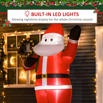 8ft Christmas Inflatable Santa Holiday Garden Decoration, Indoor Outdoor Lawn Blow Up Decor