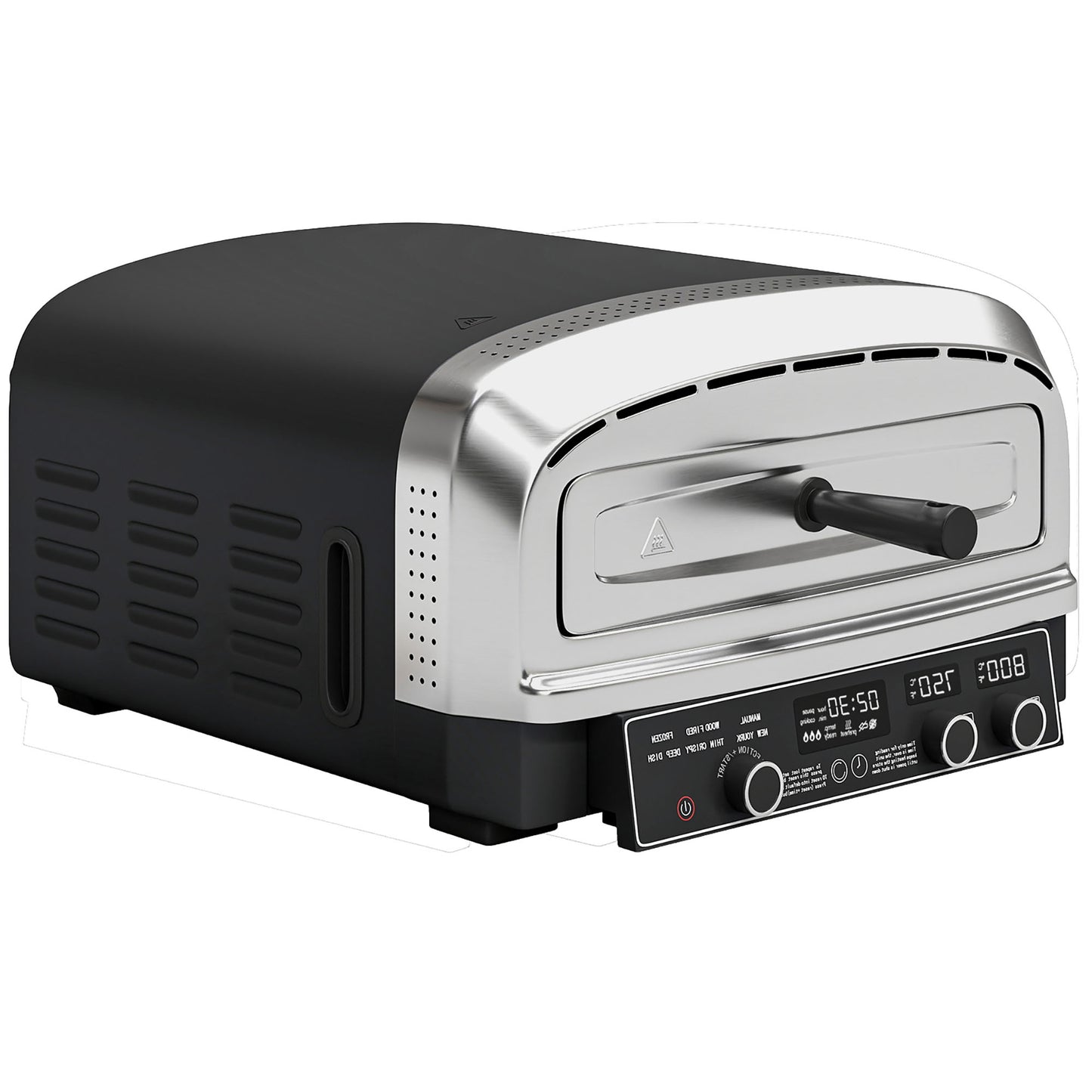 Outdoor Pizza Oven Dual Heat Control 6 Presets Electric Pizza Maker with 37 cm Stone and Peel