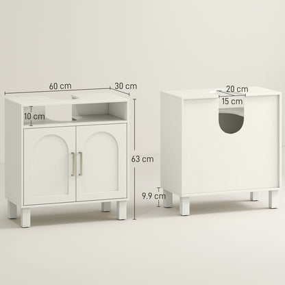 Under Sink Cabinet for Basin without Pedestal - Cream White