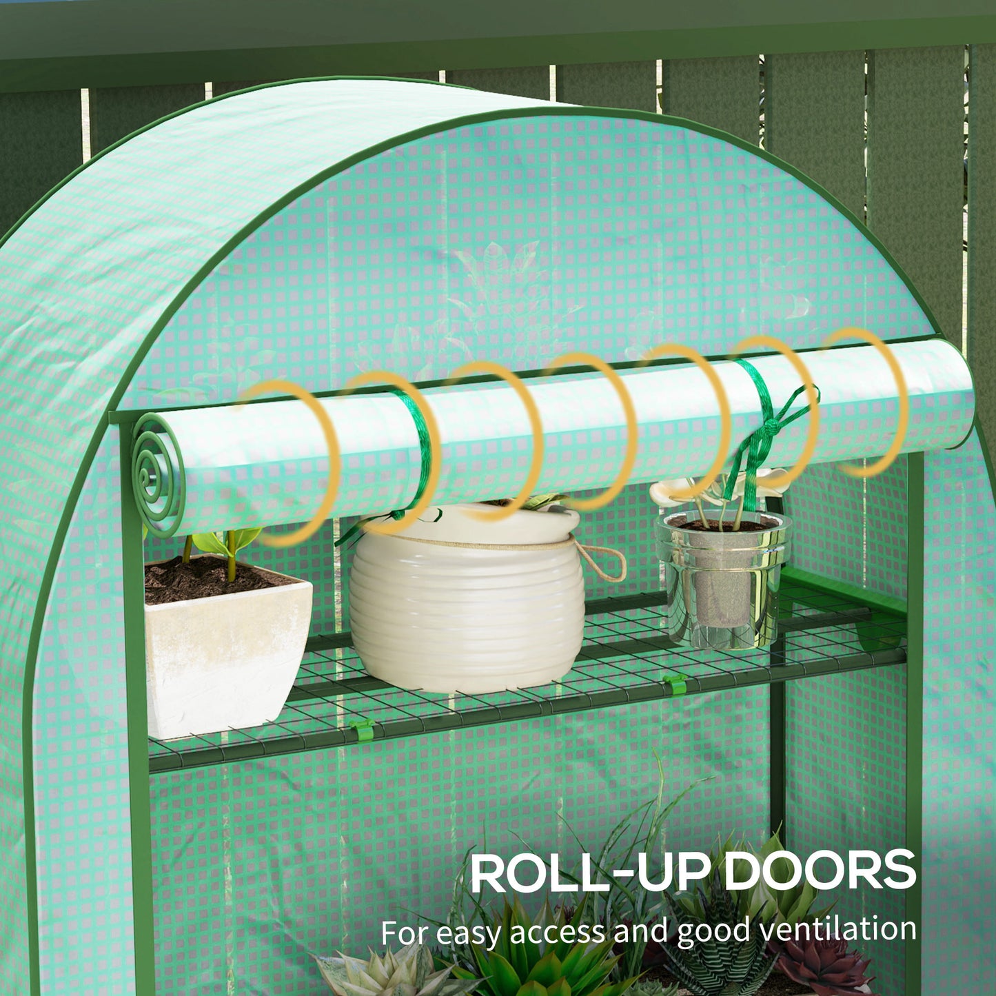 Four Shelf Mini Greenhouse - Green