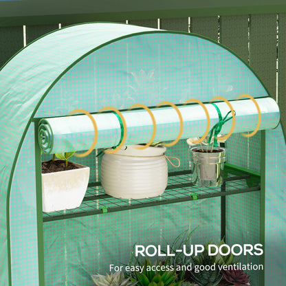 Four Shelf Mini Greenhouse - Green