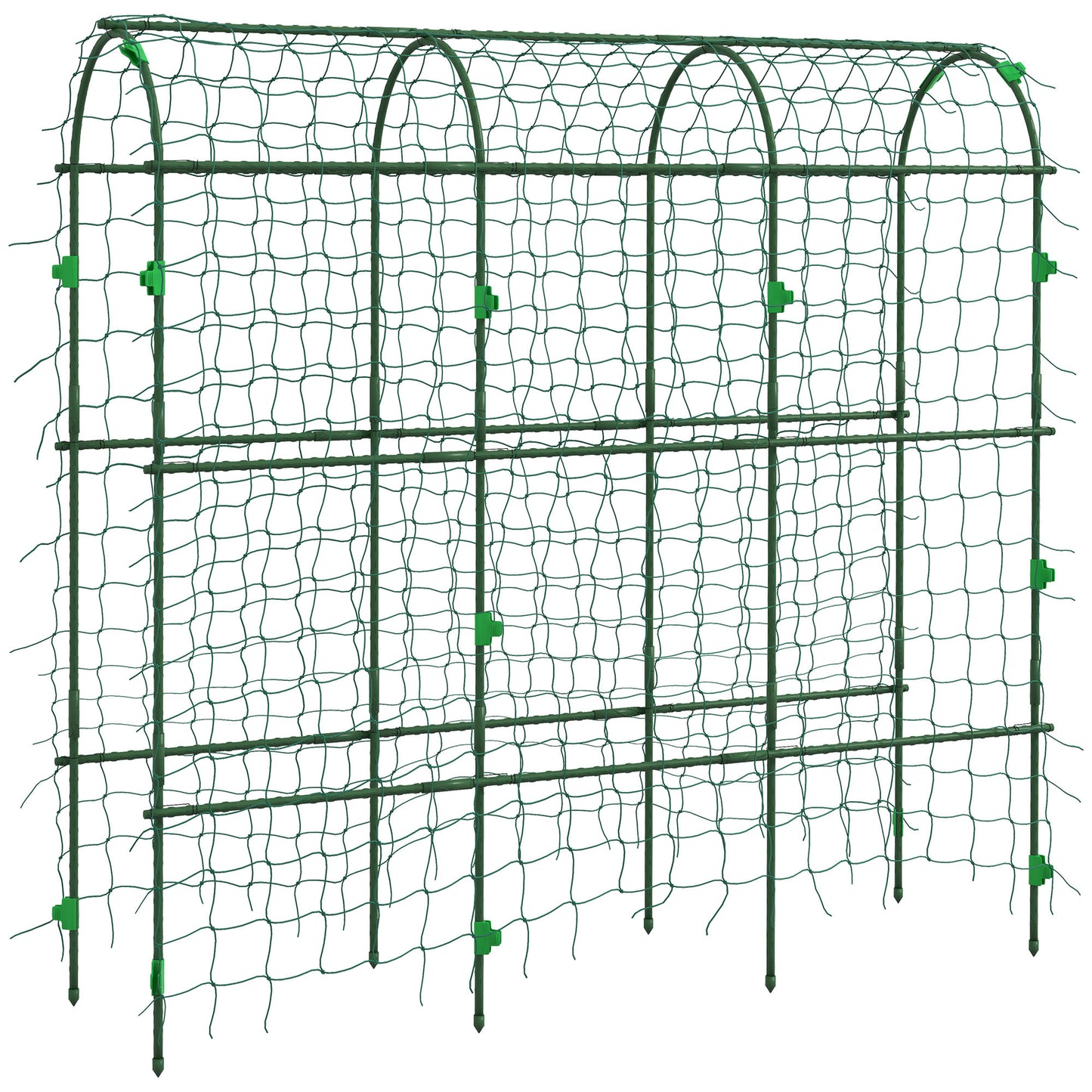 183 cm Tall Metal Garden Trellis, Arch Trellis for Climbing Plants Outdoor with Climbing Net