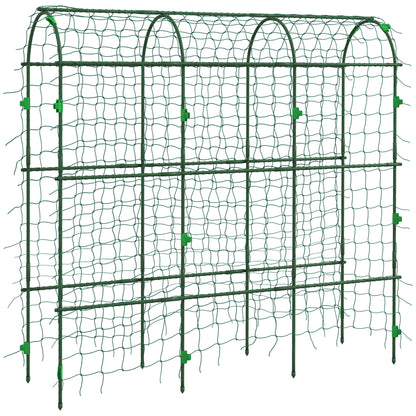 183 cm Tall Metal Garden Trellis, Arch Trellis for Climbing Plants Outdoor with Climbing Net