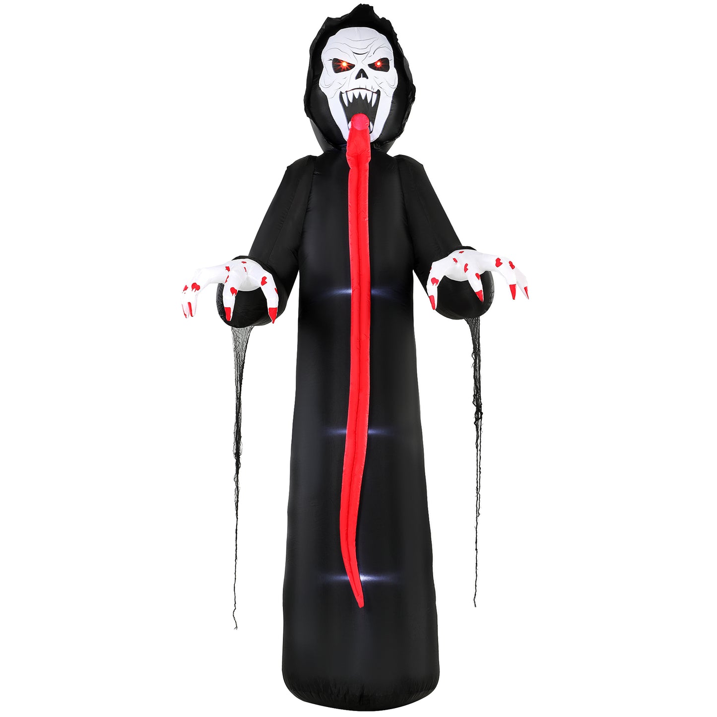 10 FT Halloween Inflatable Skeleton, Scary Halloween Decoration with Built-in LED Lights for Indoor Outdoor Decor