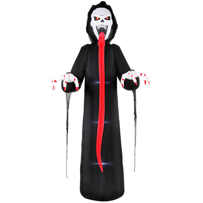 10 FT Halloween Inflatable Skeleton, Scary Halloween Decoration with Built-in LED Lights for Indoor Outdoor Decor
