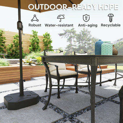 Square Garden Parasol Base, Garden Umbrella Stand Heavy Duty Parasol Base, Filled Up to 25kg with Sand or 20kg