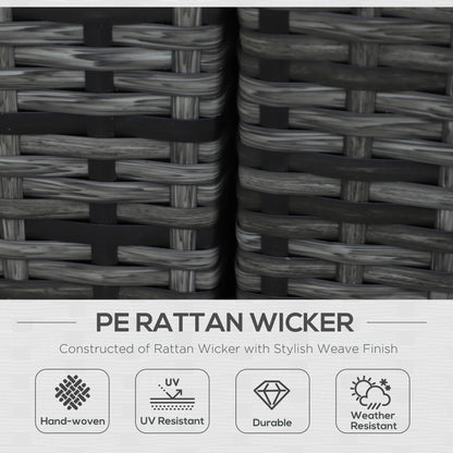 8 Piece Rattan Corner Sofa Set with Wide & Deep Seat, Assembled Aluminium PE Rattan Garden Furniture Set