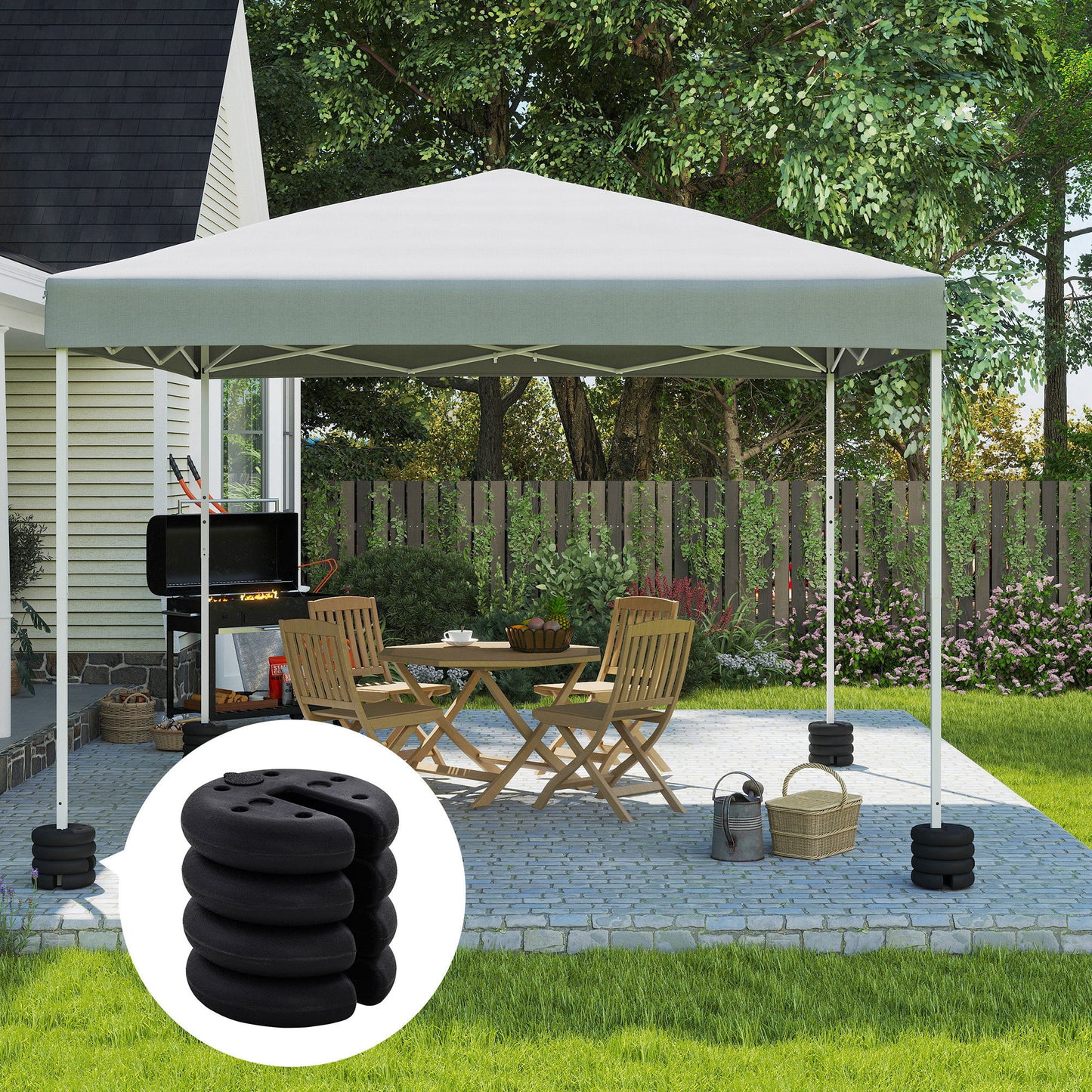Pop up Canopy Weight Set of 4, Heavy Duty Sand Fillable Tent Leg Weights for Marquee Party Tent Canopy, Total 20kg