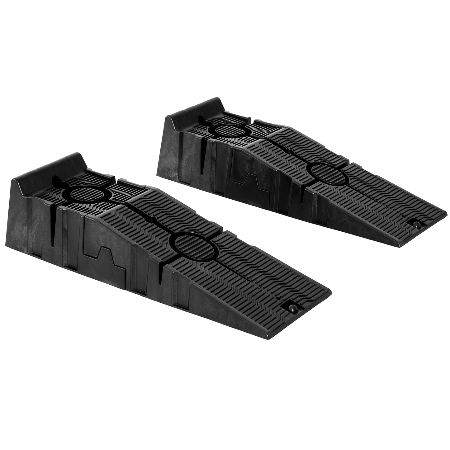 2 PCs Car Ramps Heavy Duty 2.5 Ton Motorhome Levelling Ramps, Plastic Garage Workshop Car Lift