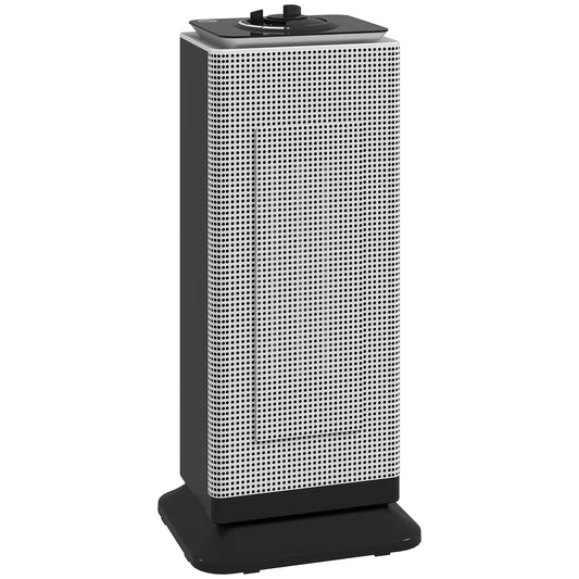 2000W Ceramic Electric Heater with Fan, Oscillation - Black