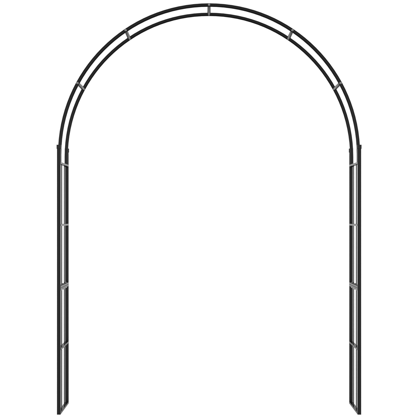 223cm Garden Arch Trellis, Outdoor Wedding Arbor for Ceremony for Climbing Roses, Vines and Plants