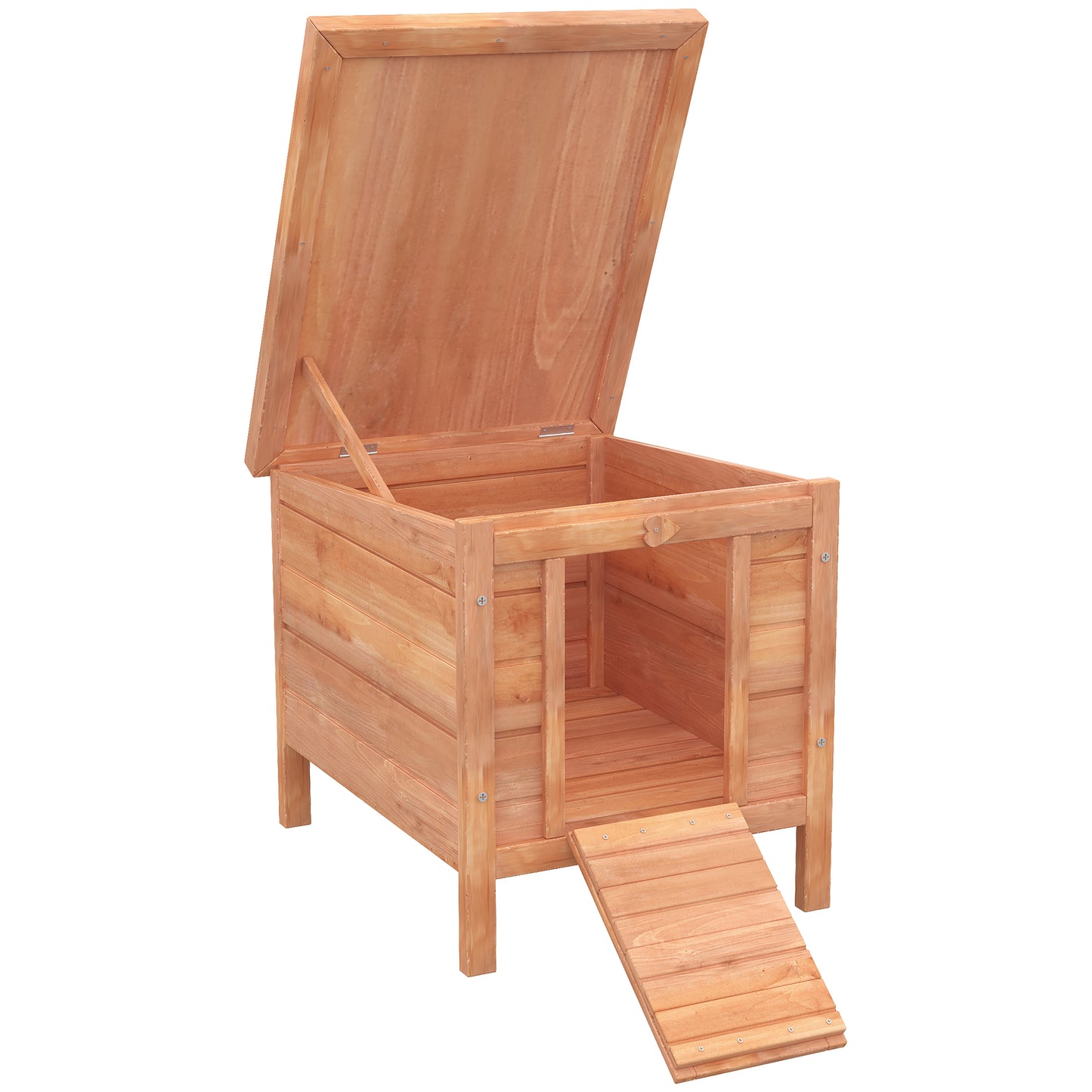 Wooden Rabbit Hutch Outdoor, Guinea Pig Hutch, Rabbit Hideaway, Cat House, Bunny Cage Small Animal House with Openable Roof