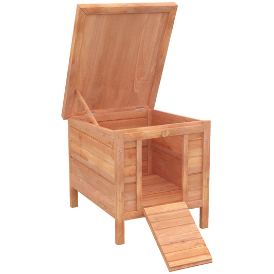 Wooden Rabbit Hutch Outdoor, Guinea Pig Hutch, Rabbit Hideaway, Cat House, Bunny Cage Small Animal House with Openable Roof