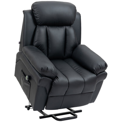Power Lift Chair Recliner for Elderly, Electric Recliner Chair, Overstuffed Faux Leather Riser and Reclining Armchair