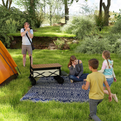 Reversible Outdoor Rug with Carry Bag, Waterproof Plastic Straw Mat for Garden, Deck, RV, Picnic, Beach, Camping