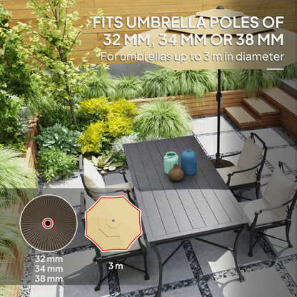 Garden Parasol Base Holder, 28kg Sand Filled, 23kg Water Filled, Sun Umbrella Base Outdoor Umbrella Stand Weight, Brown