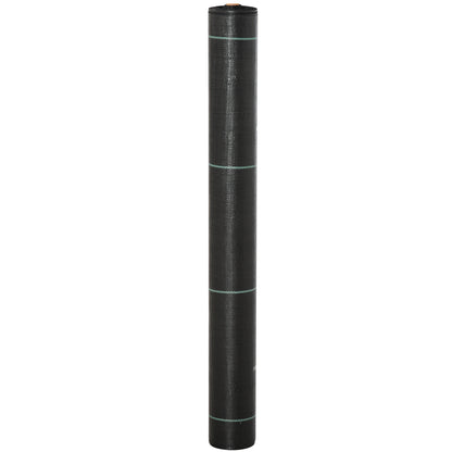 1m x 50m Weed Control Membrane, Heavy Duty Weed Control Barrier Fabric, 100gsm Ground Cover for Patios, Garden