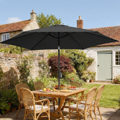 2m Garden Parasol Umbrella, Outdoor Table Parasol Umbrella with Crank Handle, Tilt Function, UV30+ Protection