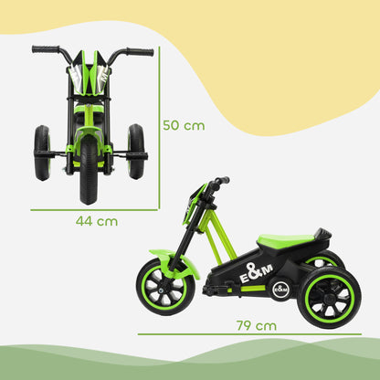 Kids Tricycle Baby Trike, Kids Trike with Pedal, 3 Wheel Toddler Balance Bike for Indoor Outdoor Use, Green