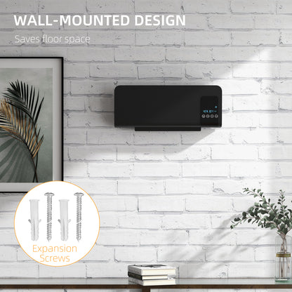 2000W Wall Mounted Heater, 18-45°C Temperature, Black