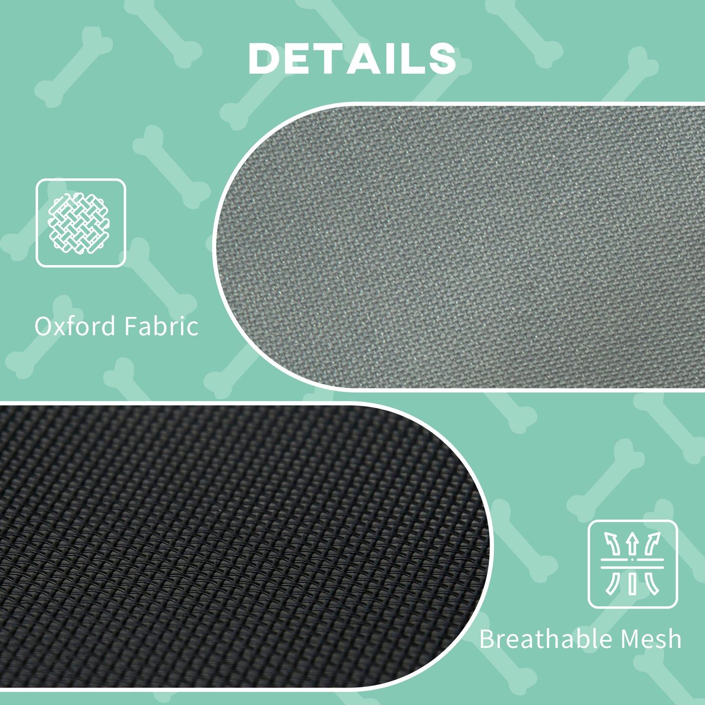 Outdoor Dog Bed with Removable Canopy, Portable Raised Dog Bed for Camping, Garden & Beach