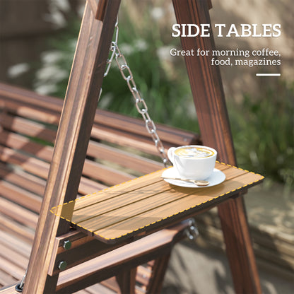 Three-Seater Wooden Swing Bench