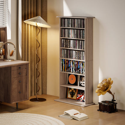 360 CD Storage Unit - Natural Wood Finish