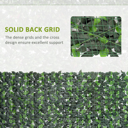 Artificial Leaf Hedge Screen Privacy Fence Panel for Garden Outdoor Indoor Decor 3M x 1M Light Green and Dark Green